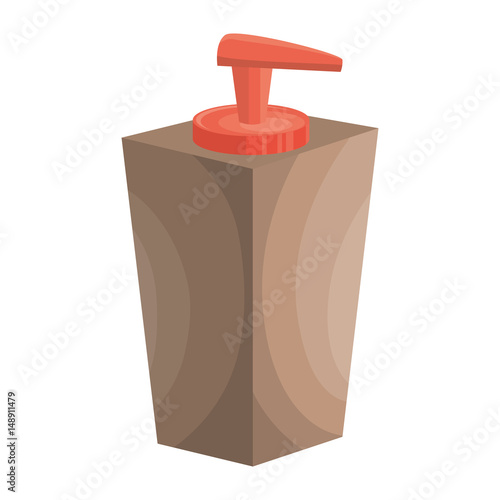 hand soap container icon over white background. spa center concept. colorful design. vector illustration