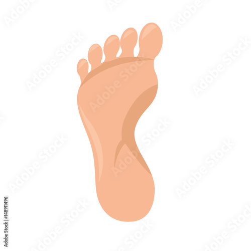 foot icon over white background. spa center concept. colorful design. vector illustration
