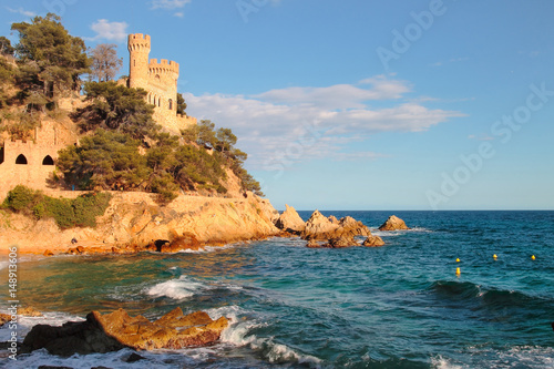 Photography Castle of Lloret de Mar, Costa Brava between Barcelona and Girona, Spain