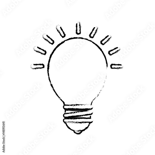 bulb light icon over white background. vector illustration