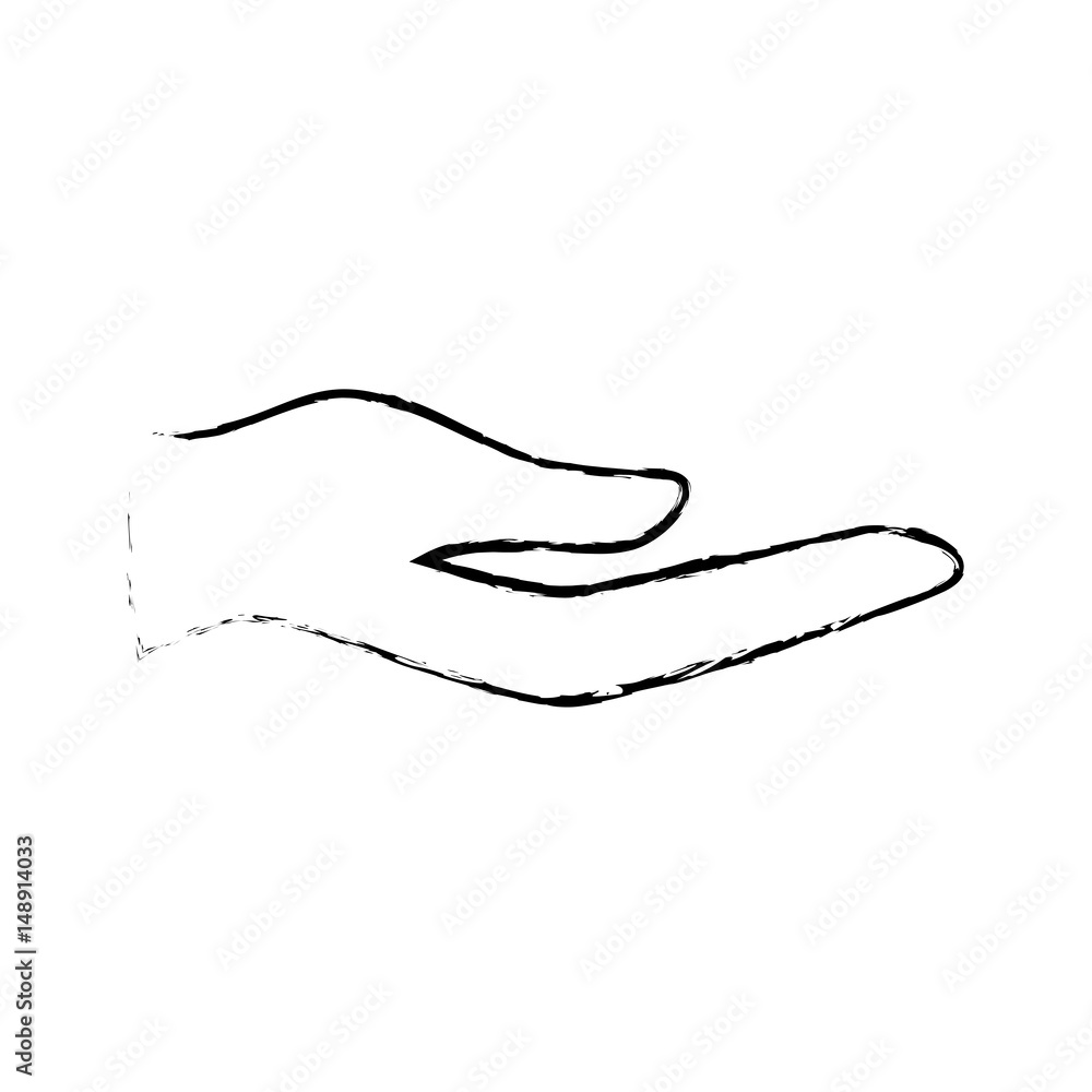 human hand icon over white background. vector illustration human hand icon over white background. vector illustration