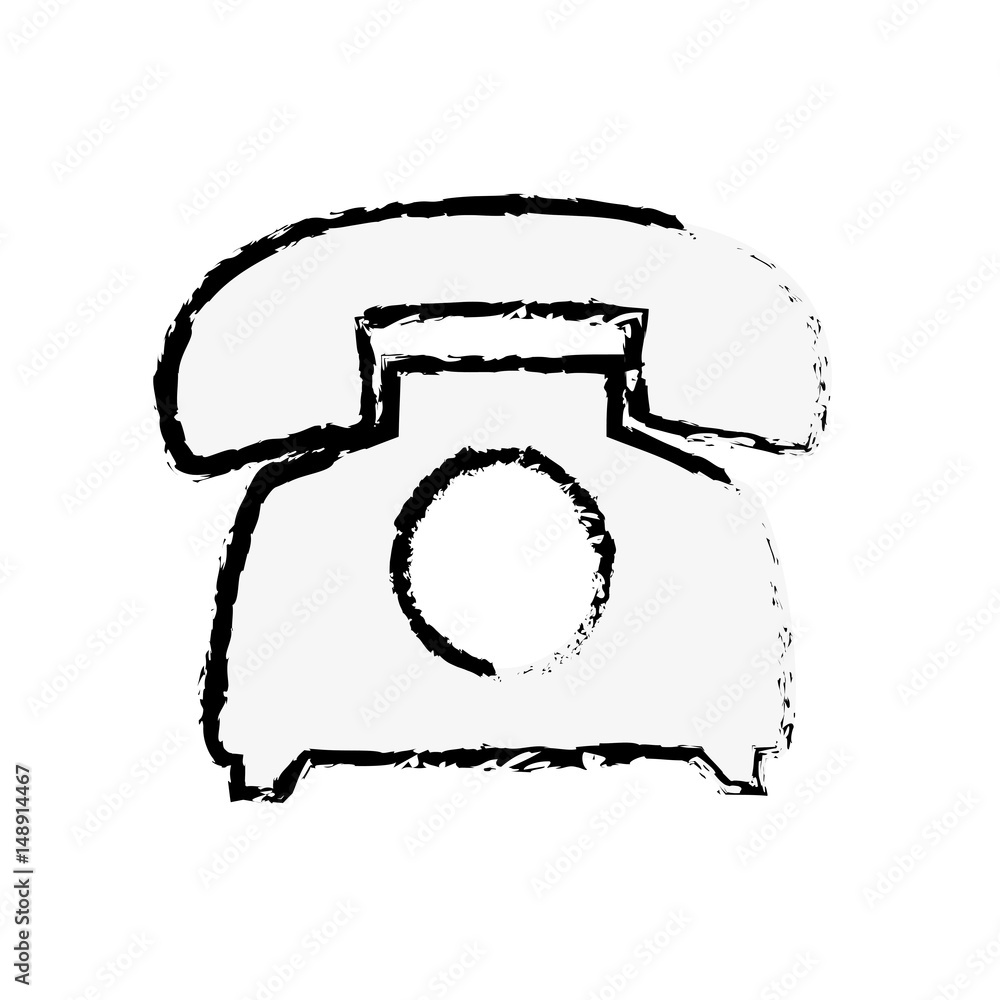telephone icon over white background. vector illustration telephone icon over white background. vector illustration