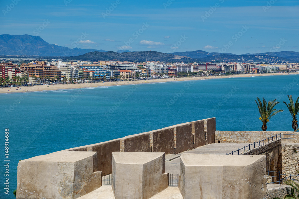 Flats along coastline in Spain