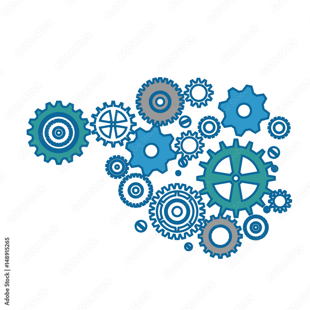 gear wheels icon over white background. colorful design. vector illustration gear wheels icon over white background. colorful design. vector illustration