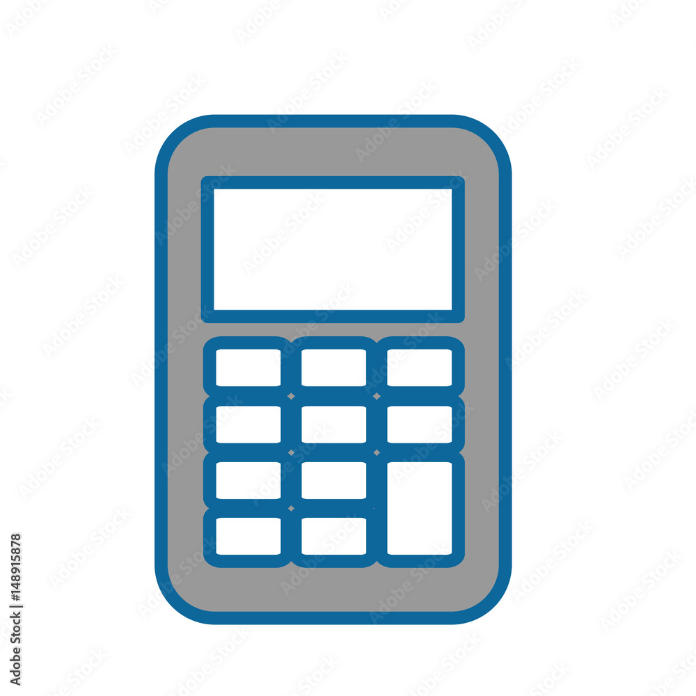 calculator device icon over white background. vector illustration calculator device icon over white background. vector illustration