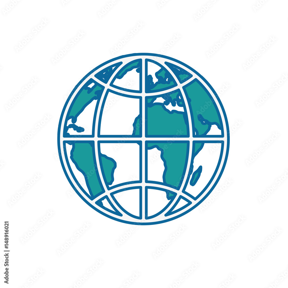 earth planet icon over white background. vector illustration earth planet icon over white background. vector illustration