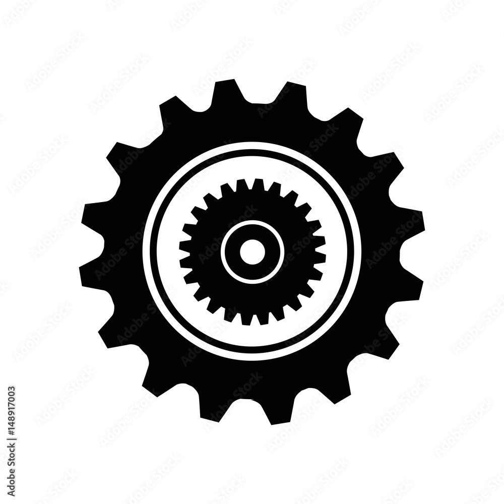 gear wheel icon over white background. vector illustration gear wheel icon over white background. vector illustration