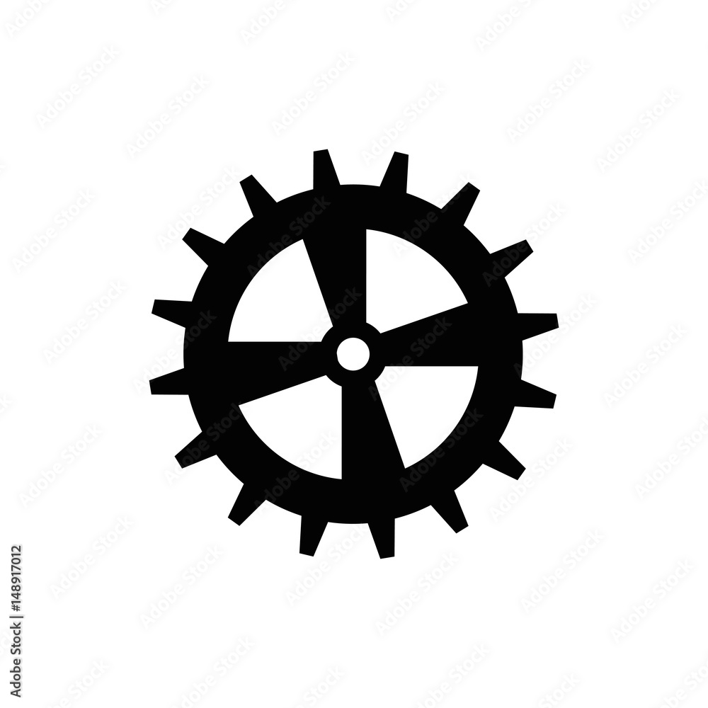 gear wheel icon over white background. vector illustration gear wheel icon over white background. vector illustration