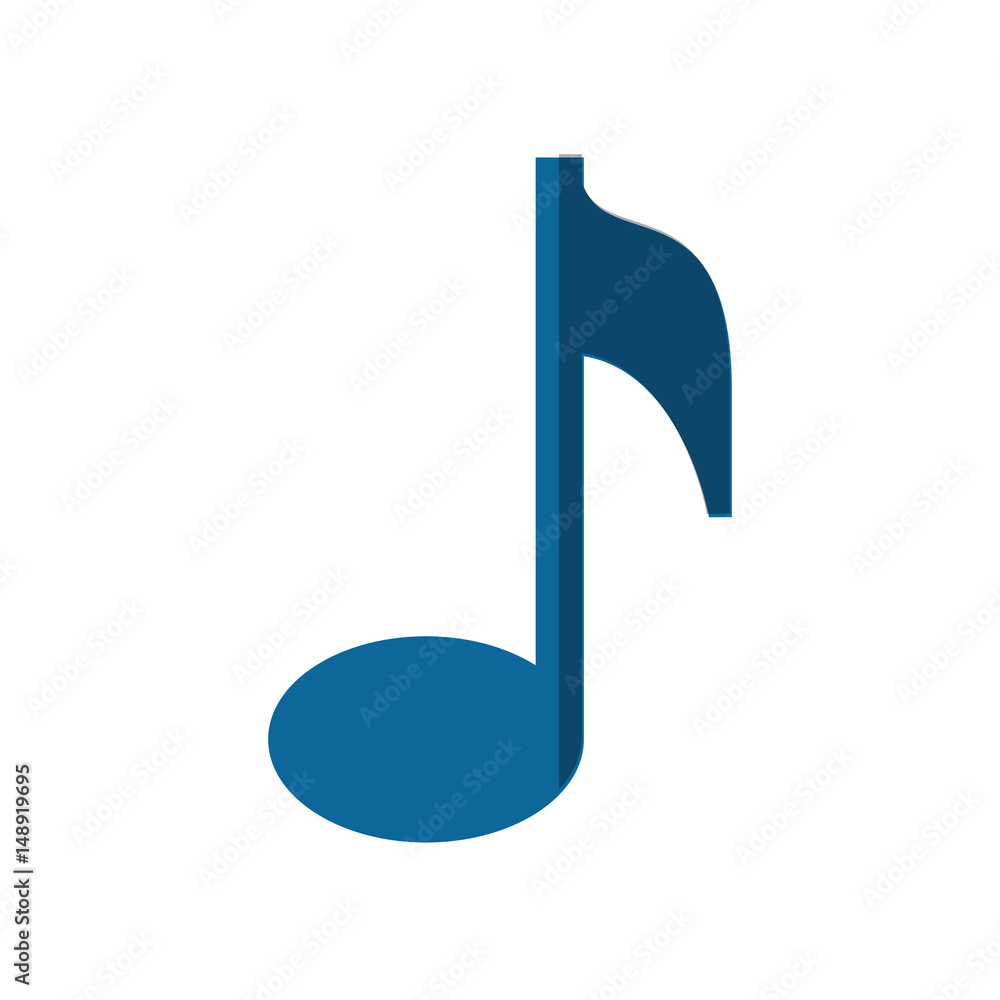 musical note icon over white background. vector illustration musical note icon over white background. vector illustration