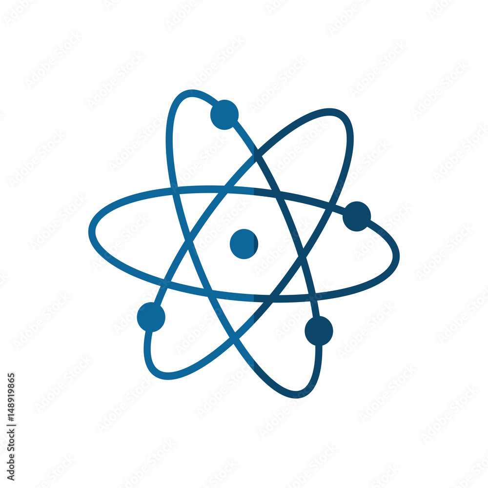 atom icon over white background. vector illustration atom icon over white background. vector illustration