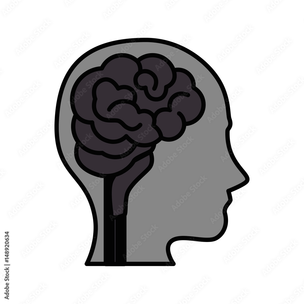 Human brain symbol icon vector illustration graphic design Human brain symbol icon vector illustration graphic design