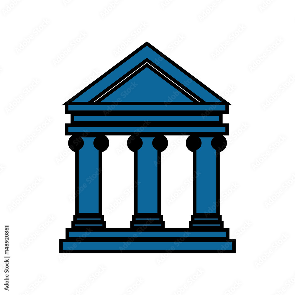Bank building symbol vector illustration design icon