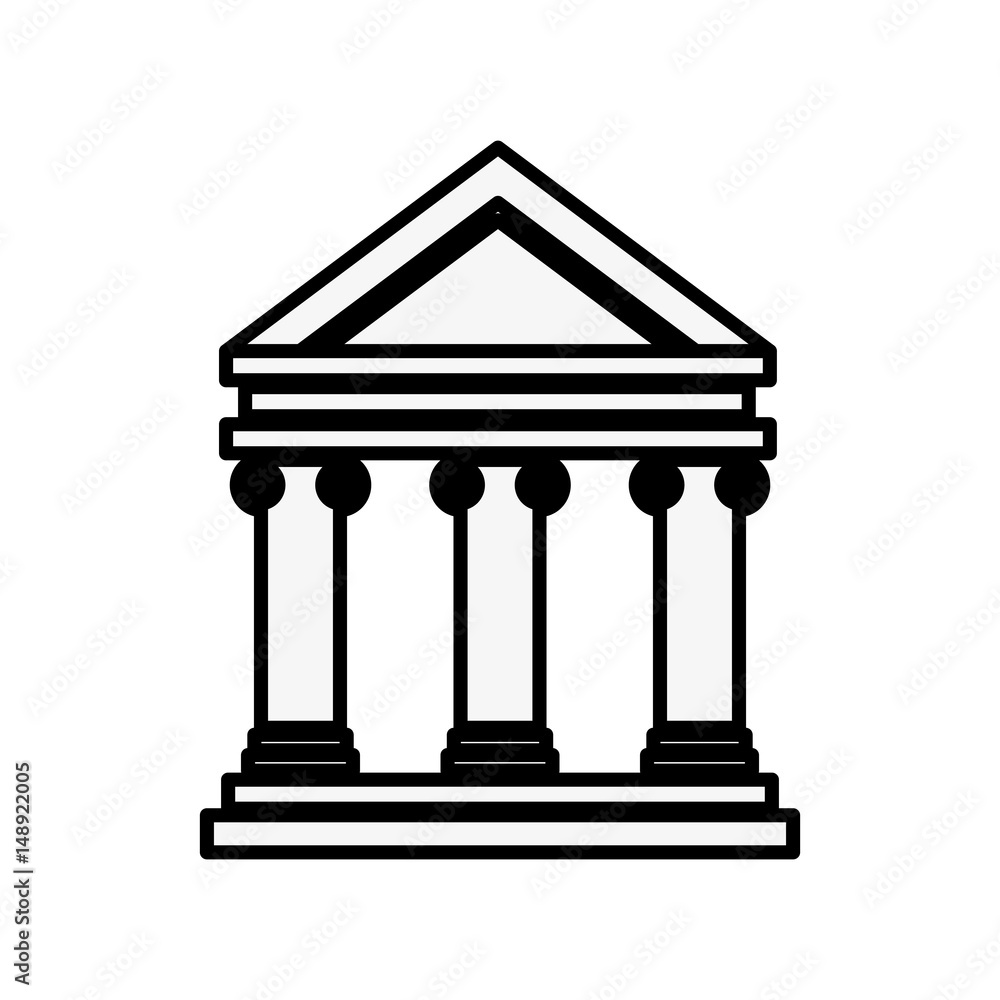 Fototapeta premium Bank building symbol icon vector illustration graphic design