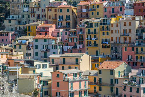 Colourfu houses in l Manarola Terre, Italy © Sasa Komlen