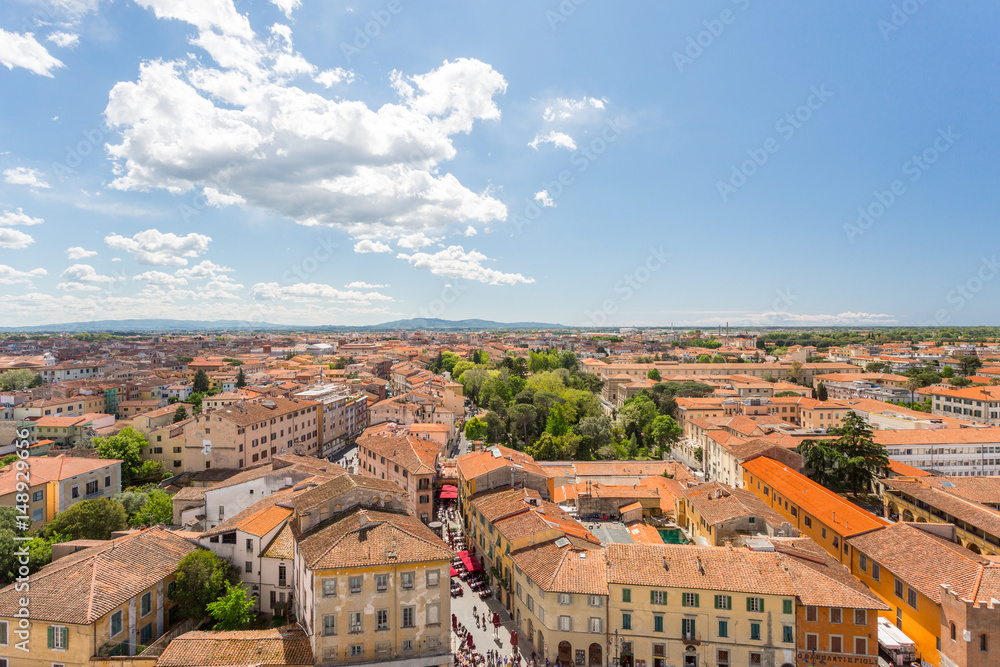 View from the  Leaning Tower in Pisa