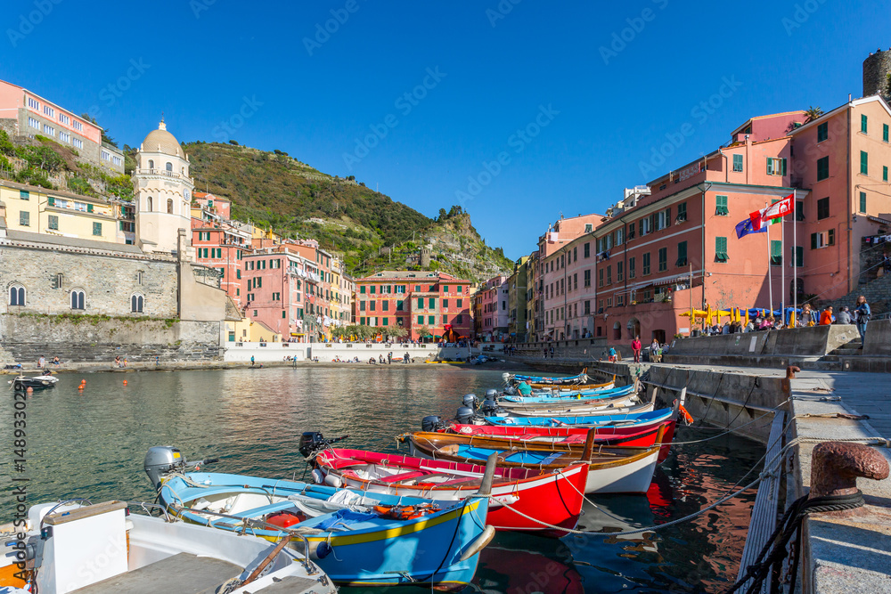 Colourful Vernazza in National park Cinque Terre, Liguria, Italy