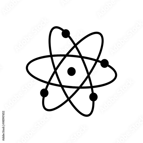 Atom science molecule icon vector illustration graphic design
