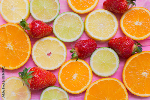  strawberry orange background