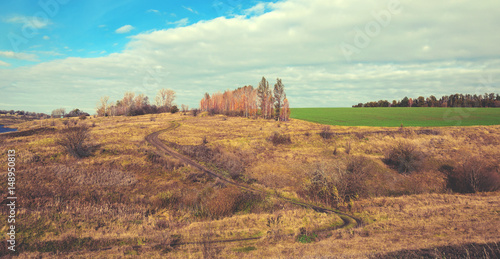 Autumn countryside landscape photo