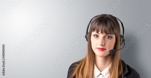 Young Female telemarketer