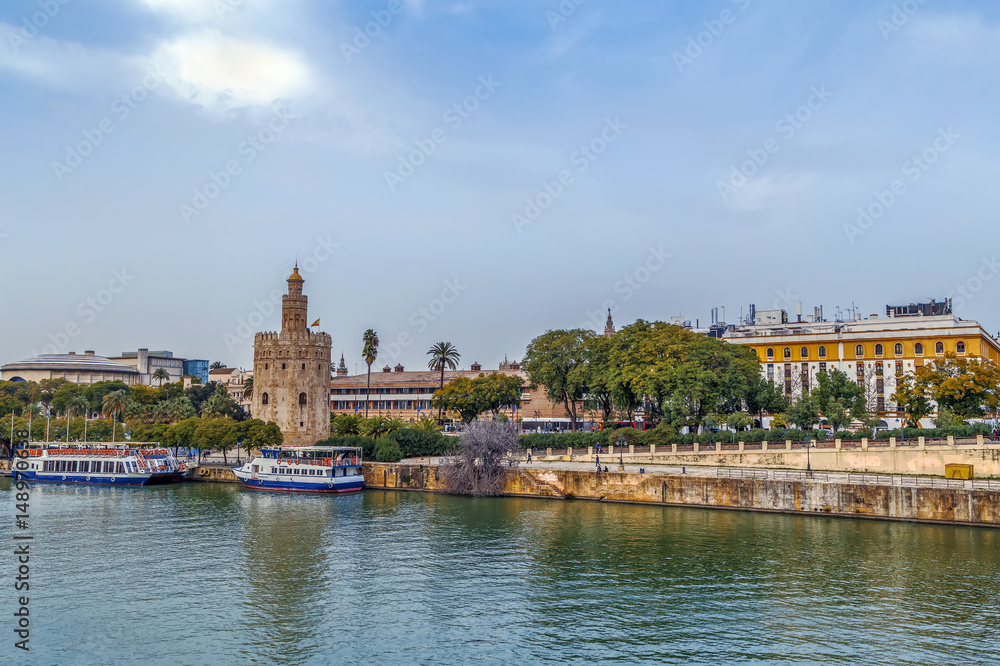 The embankment of the Guadalquivir river, Seville