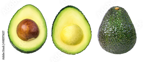 avocado isolated on white