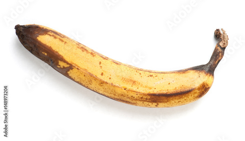 Rotten banana isolated