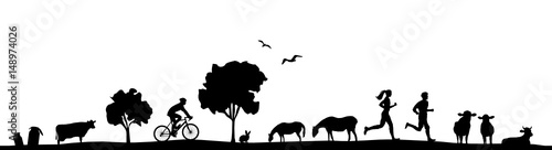 Silhouette Sport und Natur