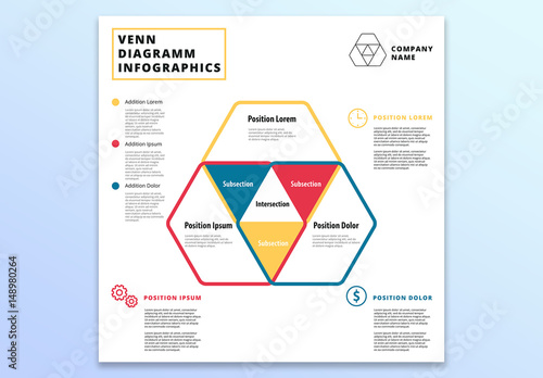 Hexagon Venn Diagram Infographic