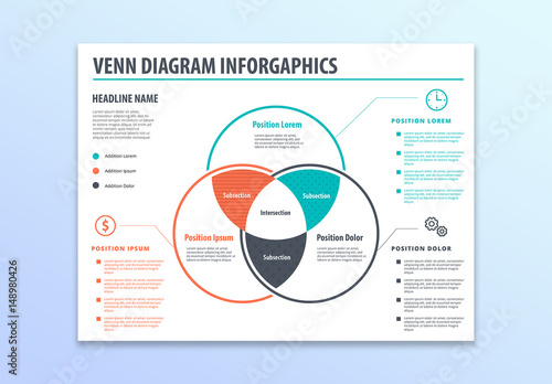 Venn Diagram Infographic with Textures 2