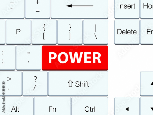 Power red keyboard button