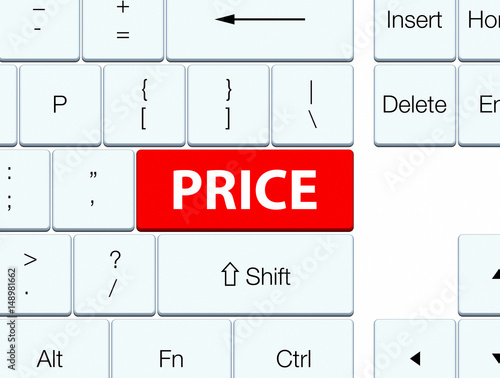 Price red keyboard button