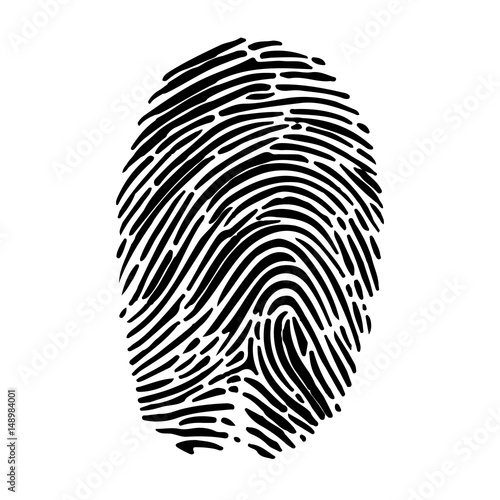 Isolated fingerprint on a white background, Vector illustration