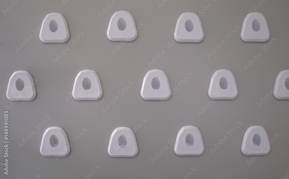 Naklejka premium closeup of wall tray for medical sampling tube