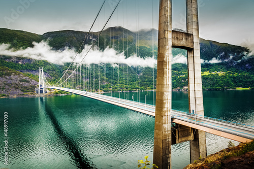 Hardanger bridge. Hardangerbrua. Norway, Scandinavia. photo