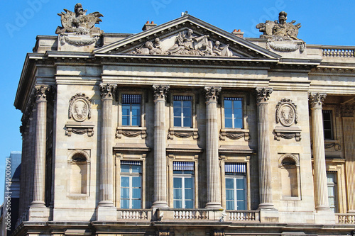 View on old Palace of the place de la concorde  front view  paris city  france