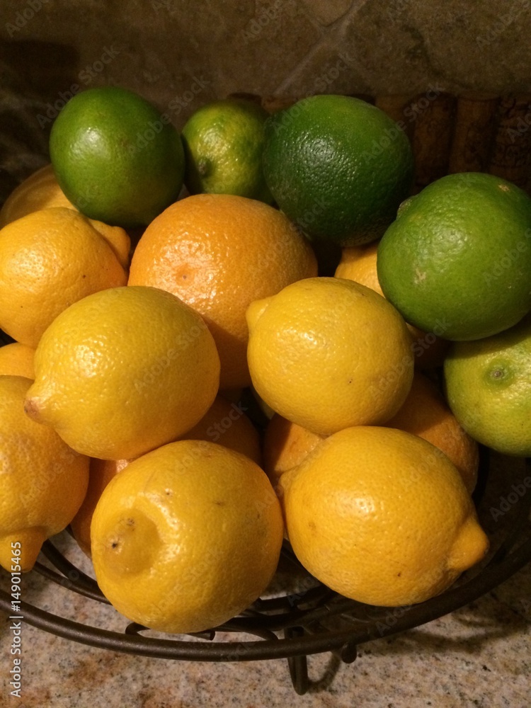 Lemons and Limes on the Counter