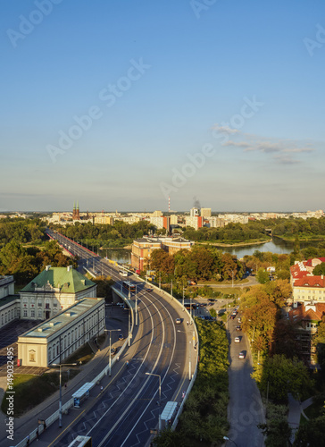Poland, Masovian Voivodeship, Warsaw, View towards the Praga District