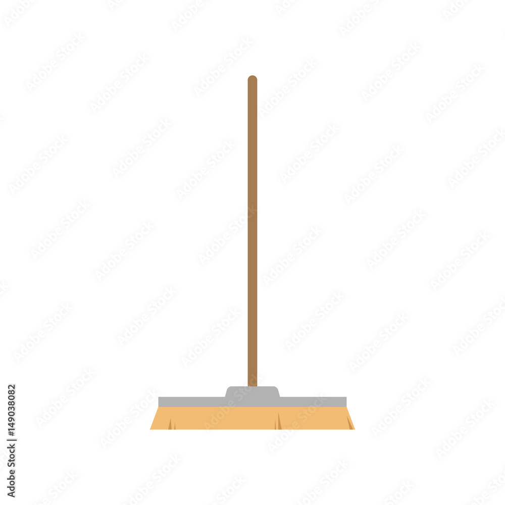 broom on white background , vector broom on white background , vector