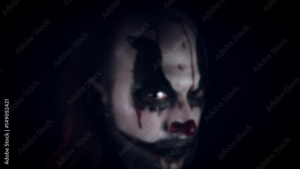 4k Halloween Horror Clown Man Looking Suspicious 4k Halloween Horror Clown Man Looking Suspicious