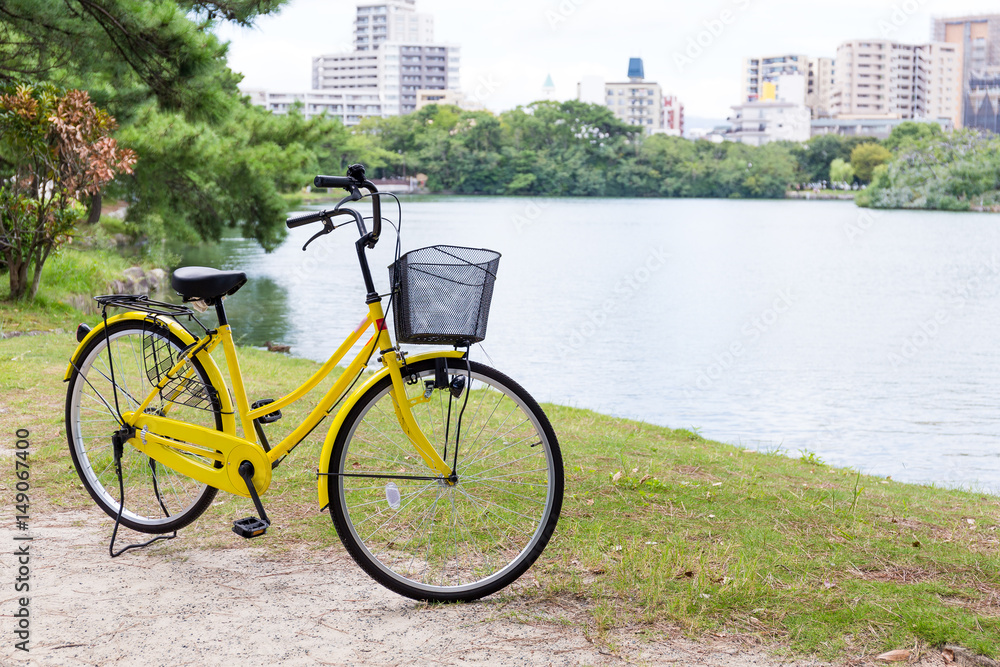Bike in the city park