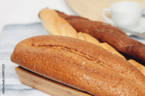 roll of fresh hot bread