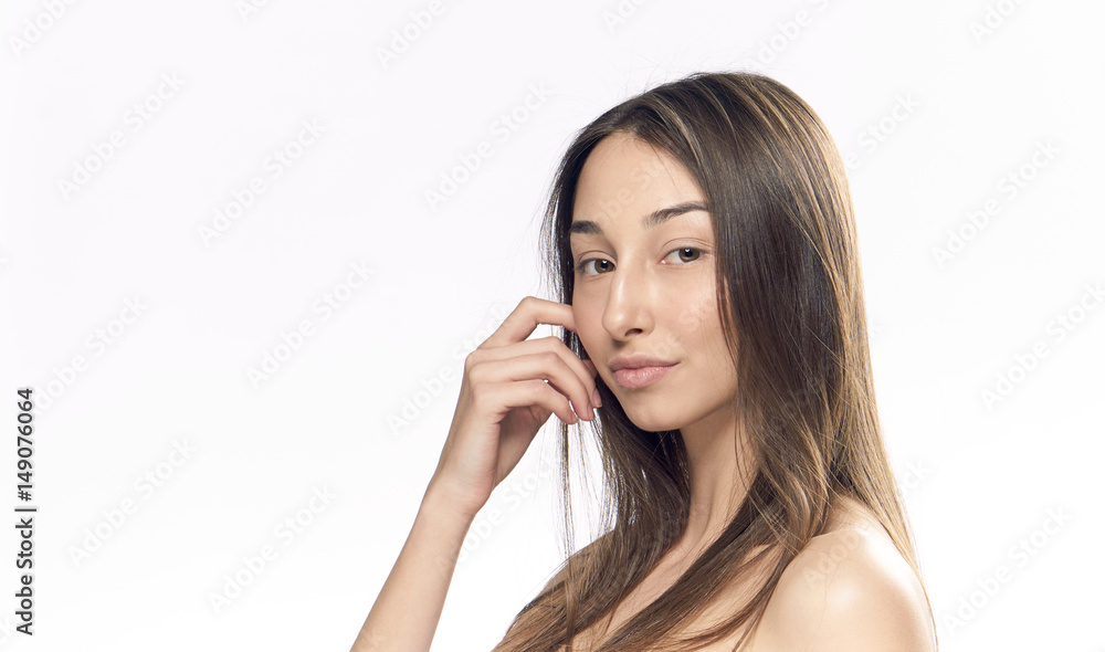 woman with dark hair, free place woman with dark hair, free place