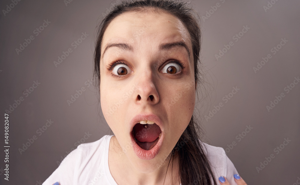 surprised woman with wide open... surprised woman with wide open...