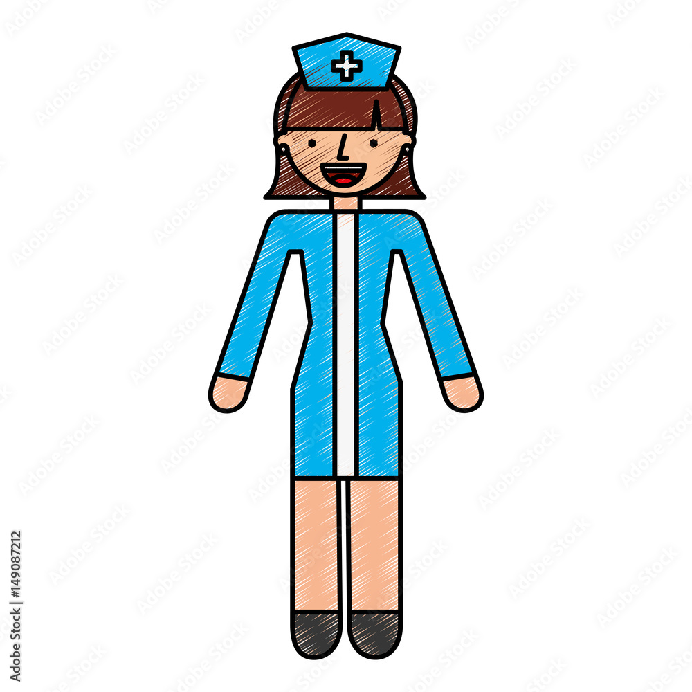 nurse avatar character icon vector illustration design
