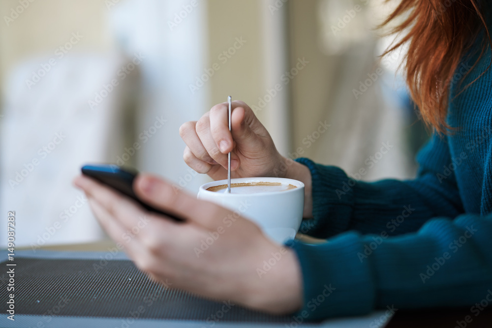 coffee, telephone, breakfast coffee, telephone, breakfast