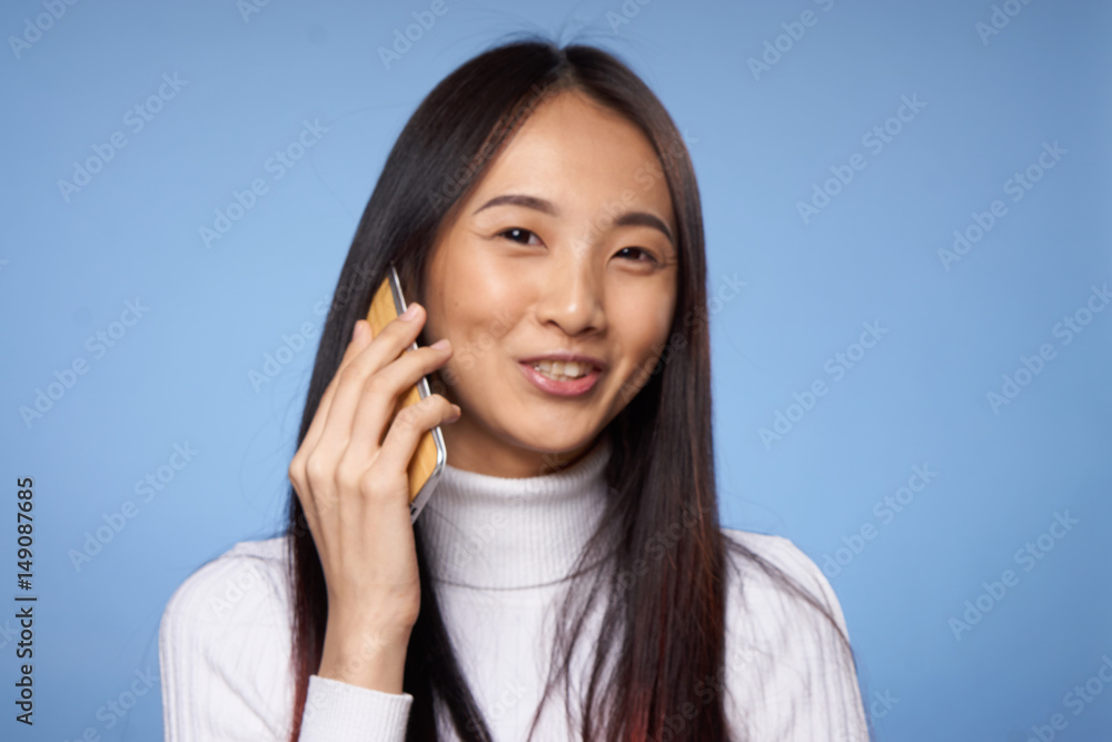 elegant lady talking on the phone elegant lady talking on the phone