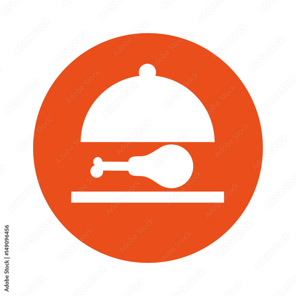 tray with chicken icon vector illustration design tray with chicken icon vector illustration design