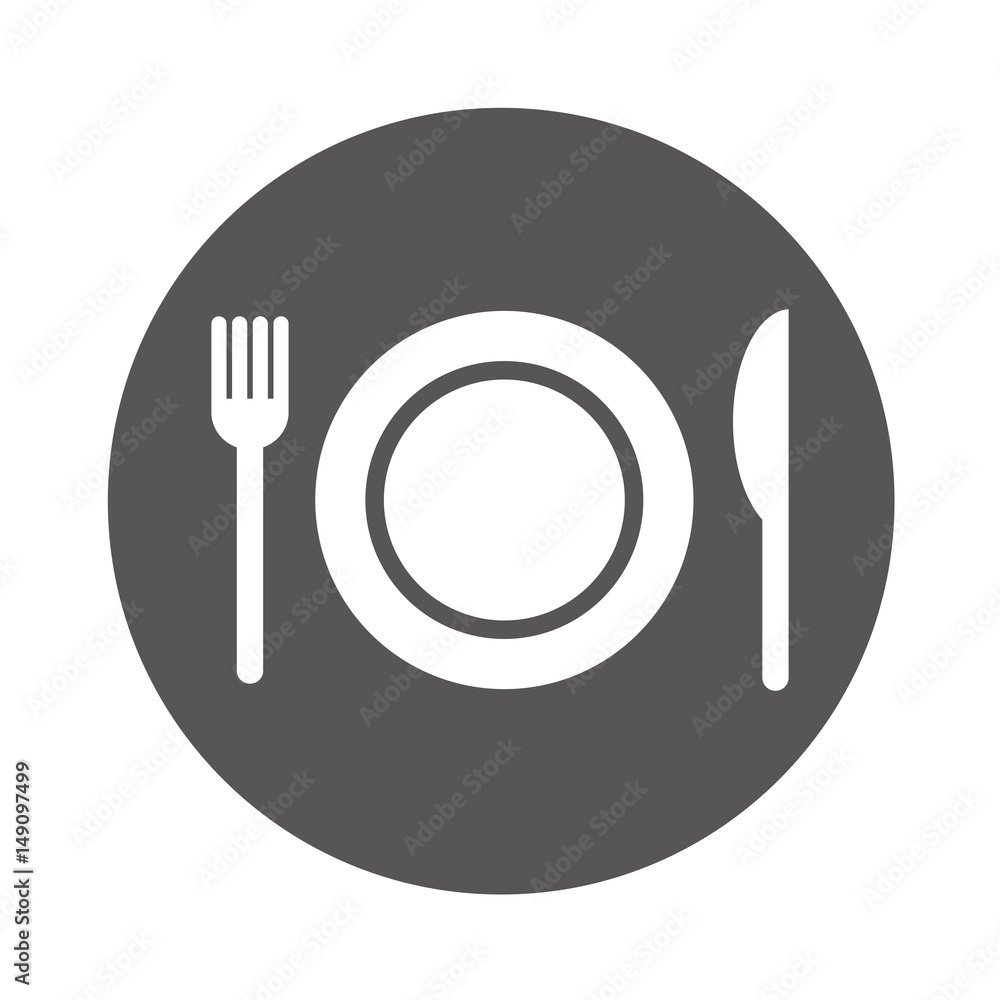 dish with fork and knife isolated icon vector illustration design dish with fork and knife isolated icon vector illustration design