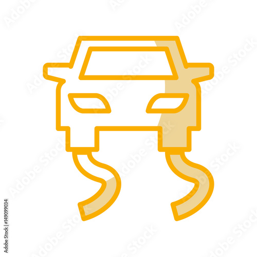 Slippery road traffic signal icon vector illustration design